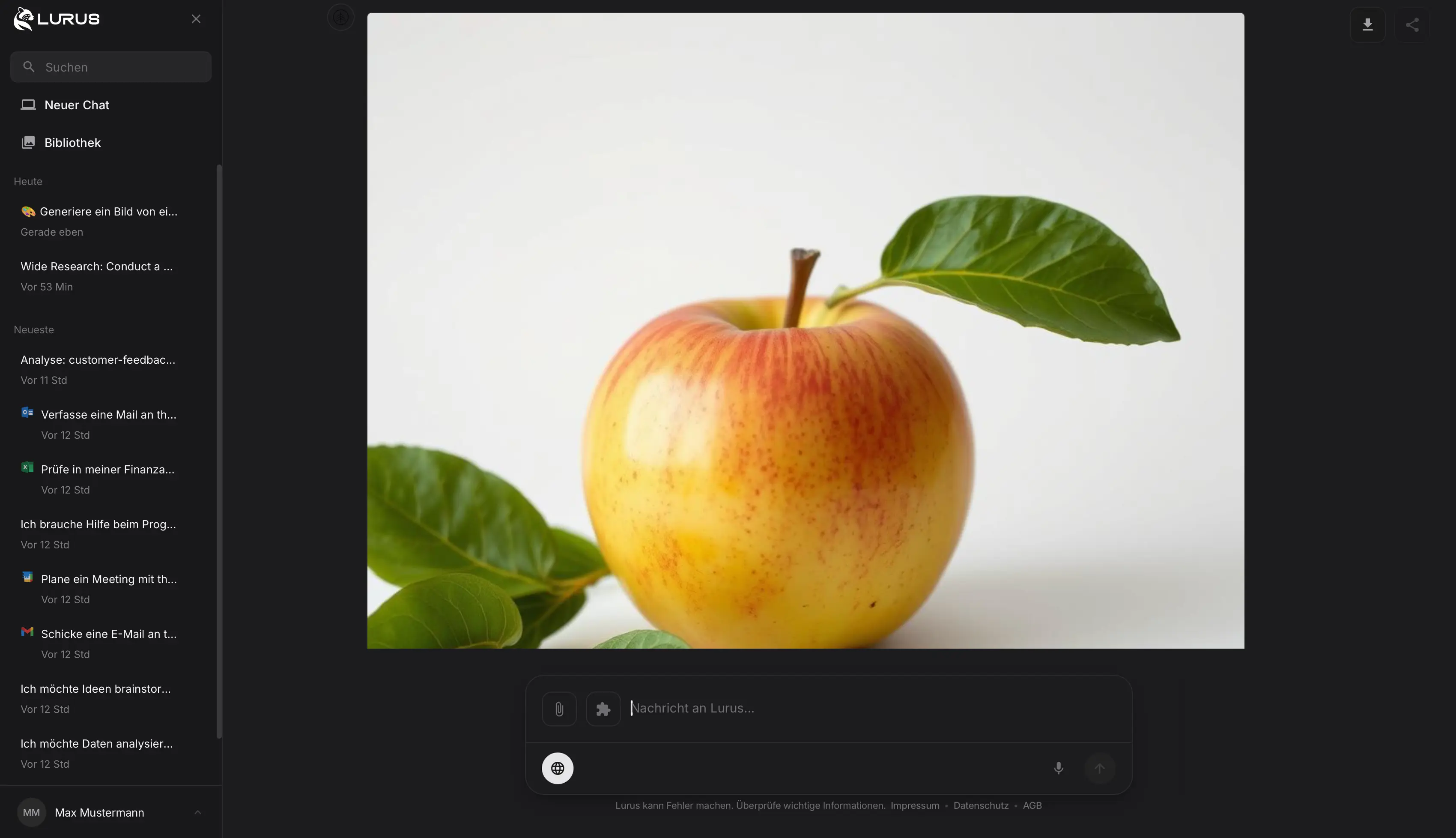 Lurus – Fotorealistische Bilder mit KI erstellen – Screenshot