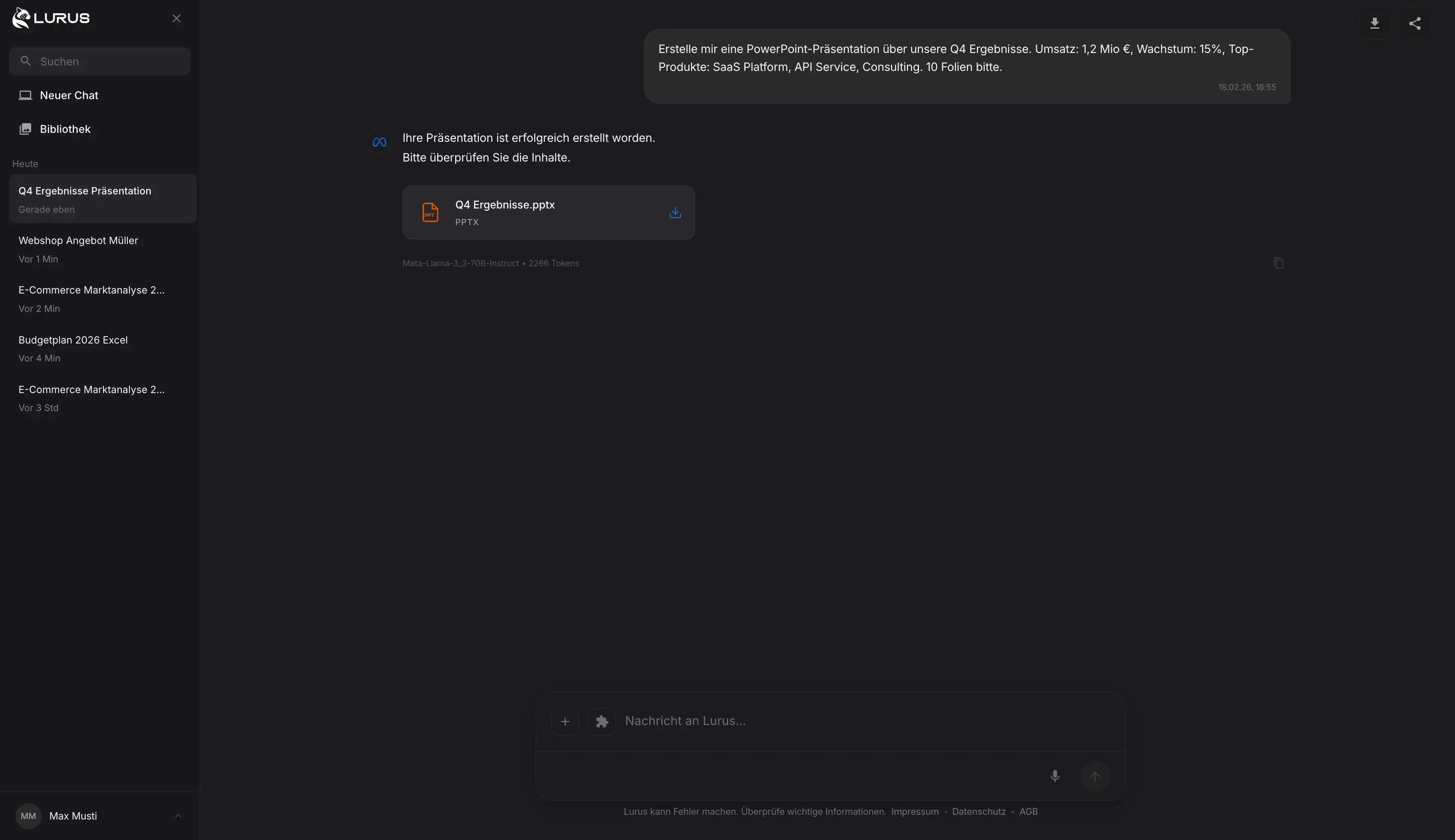 Lurus Dateigenerierung – PowerPoint