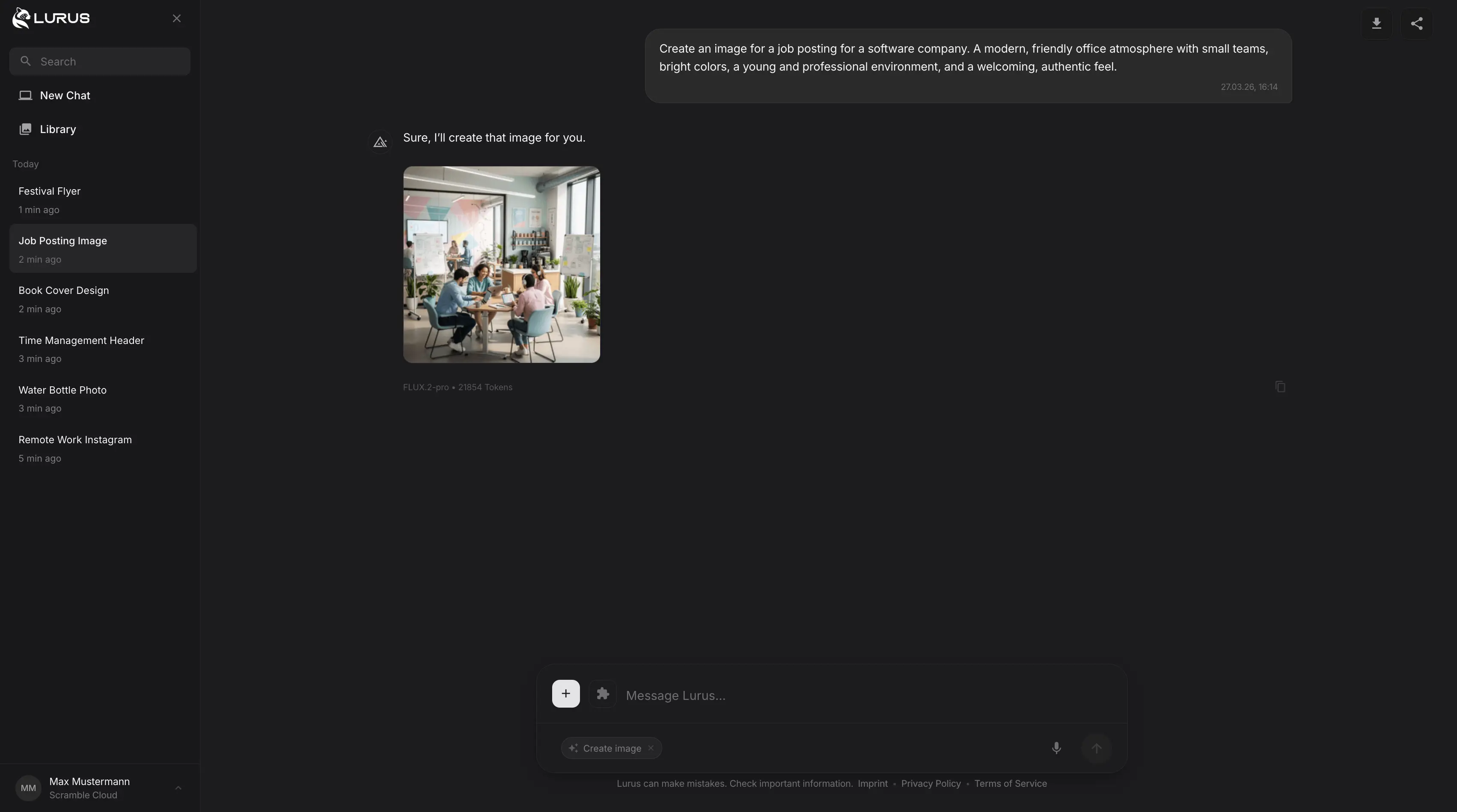 Lurus Image Generation Content