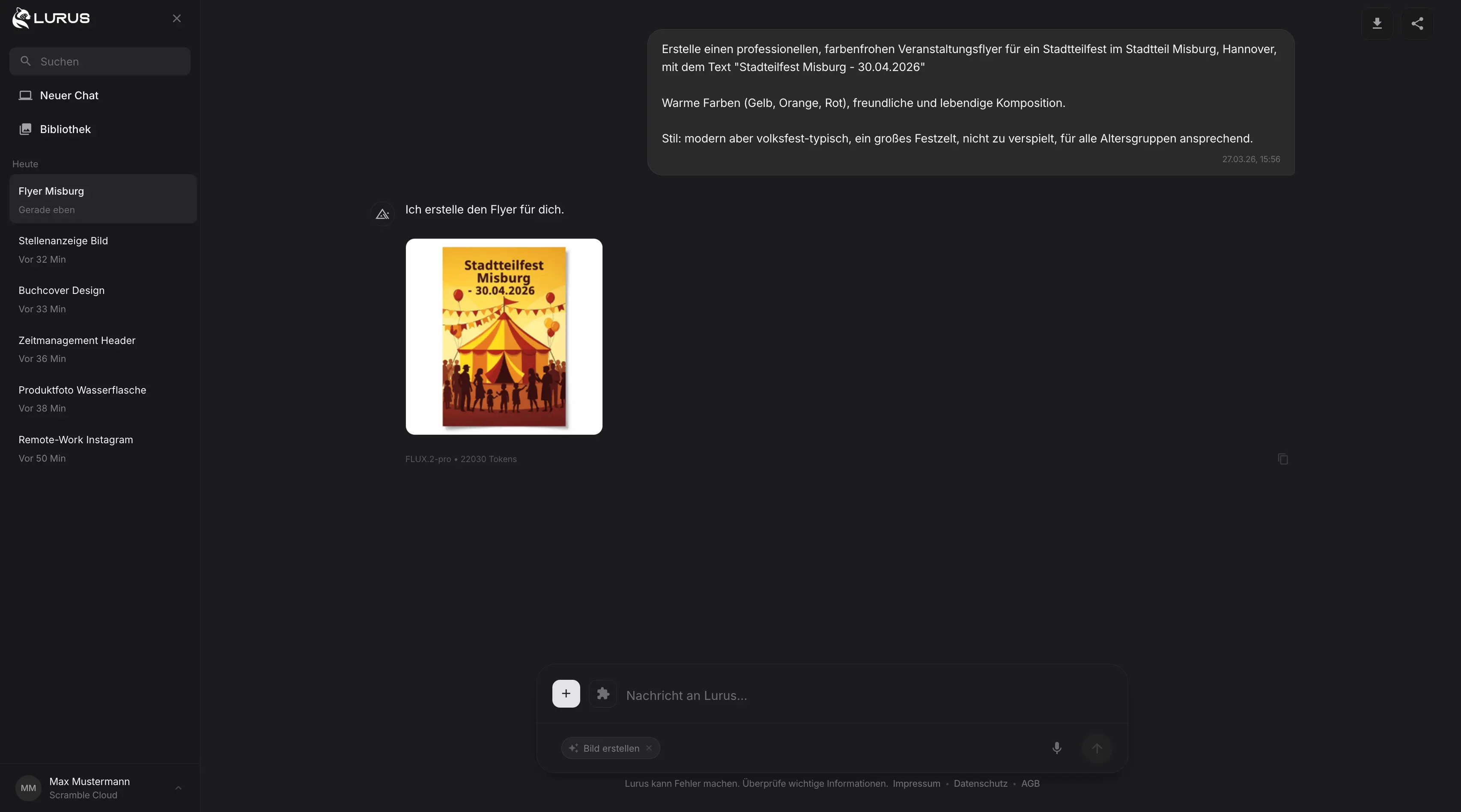 Lurus Bildgenerierung Marketing