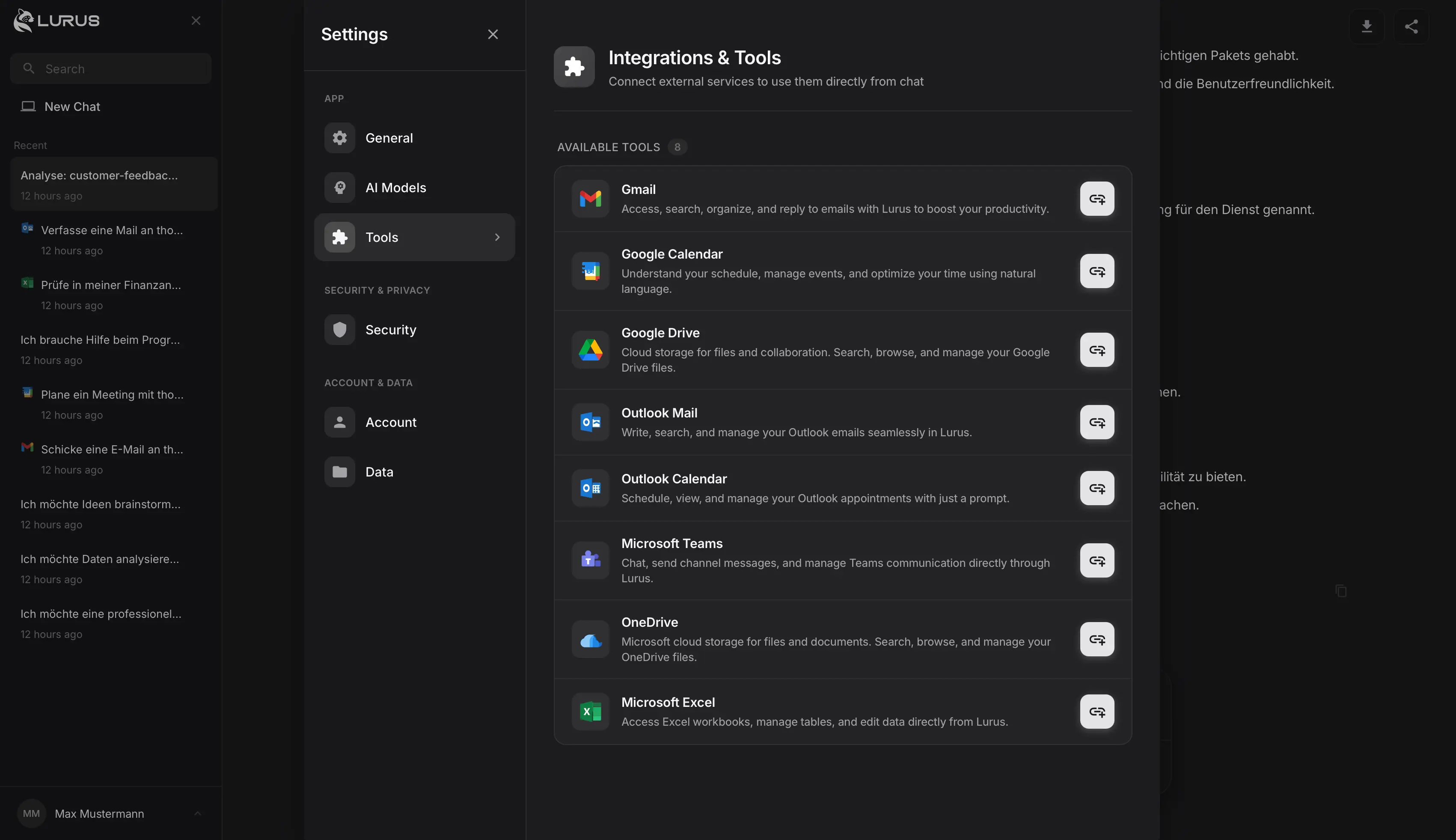 Lurus – Seamless Integration into Your Workflow – Screenshot
