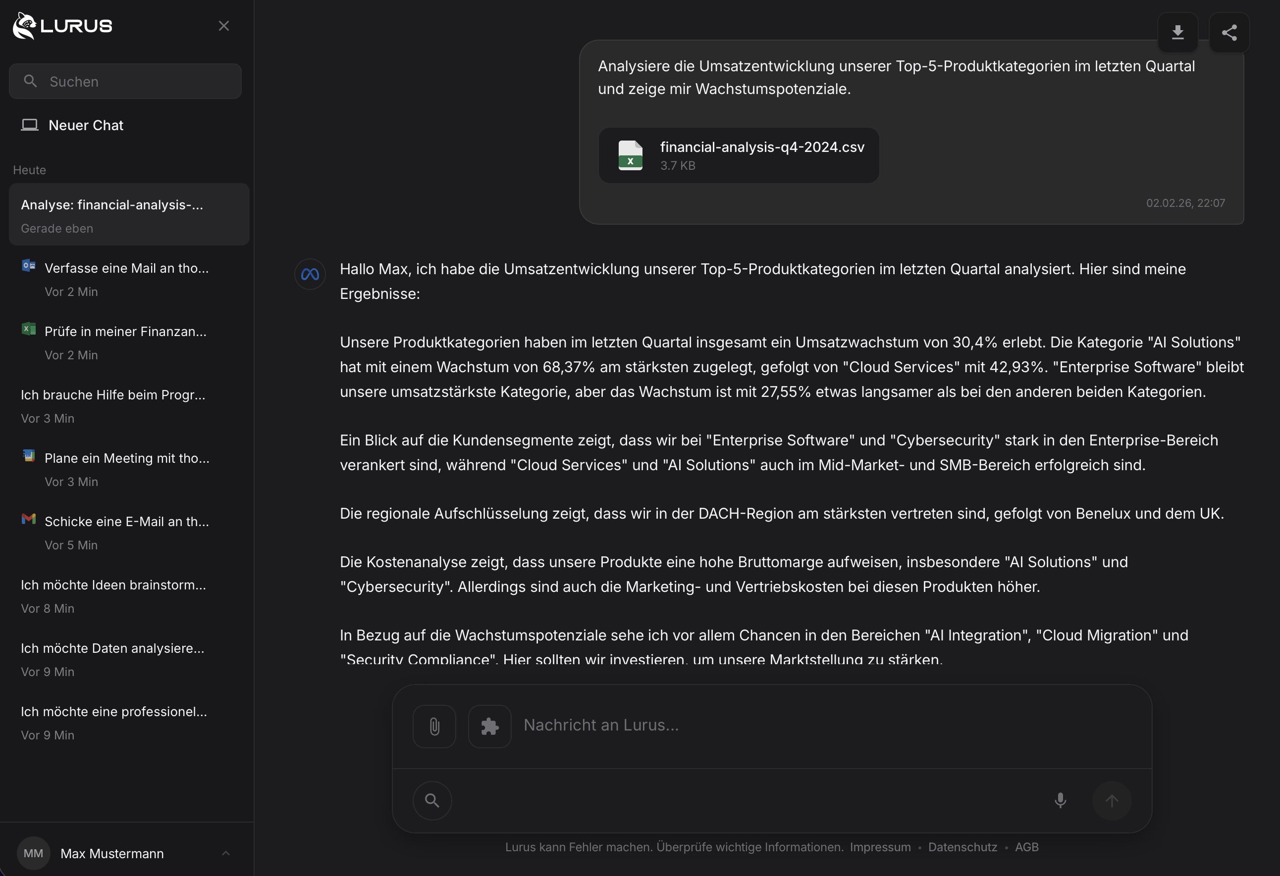 Lurus Chat Interface